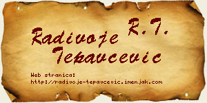 Radivoje Tepavčević vizit kartica